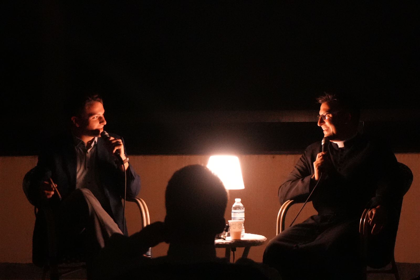 Blaise in conversation with Fr. Leandro